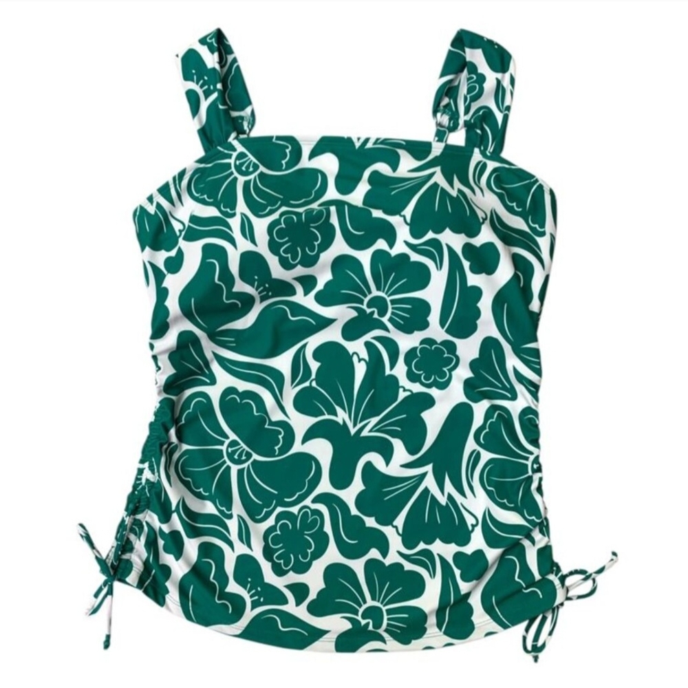Floral Green Women's Bikini Top